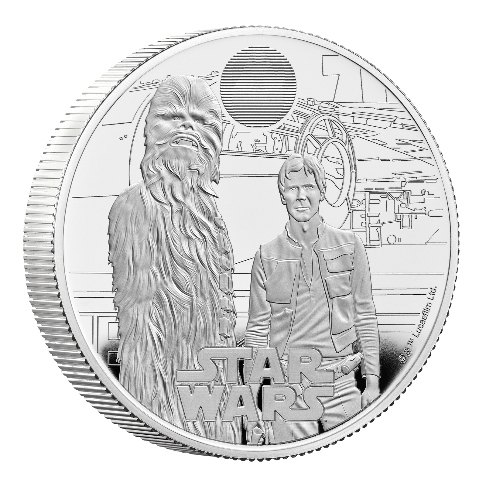2024 Star Wars Han Solo and Chewbacca UK 2oz Silver Proof Coin