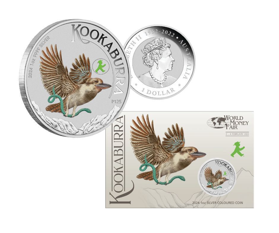 2024 $1 World Money Fair Kookaburra + Numbat Privy Kookaburra 1oz Silver ANDA Money Expo COMBO