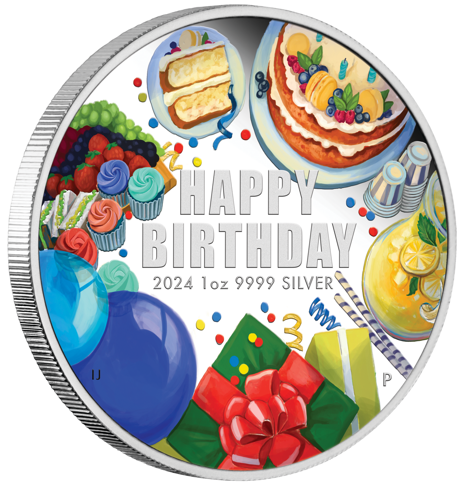 2024 Happy Birthday 1oz Silver Proof Coloured Coin