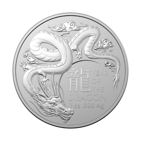 2024 $1 Lunar Year Of The Dragon 1oz Fine Silver Bullion Coin