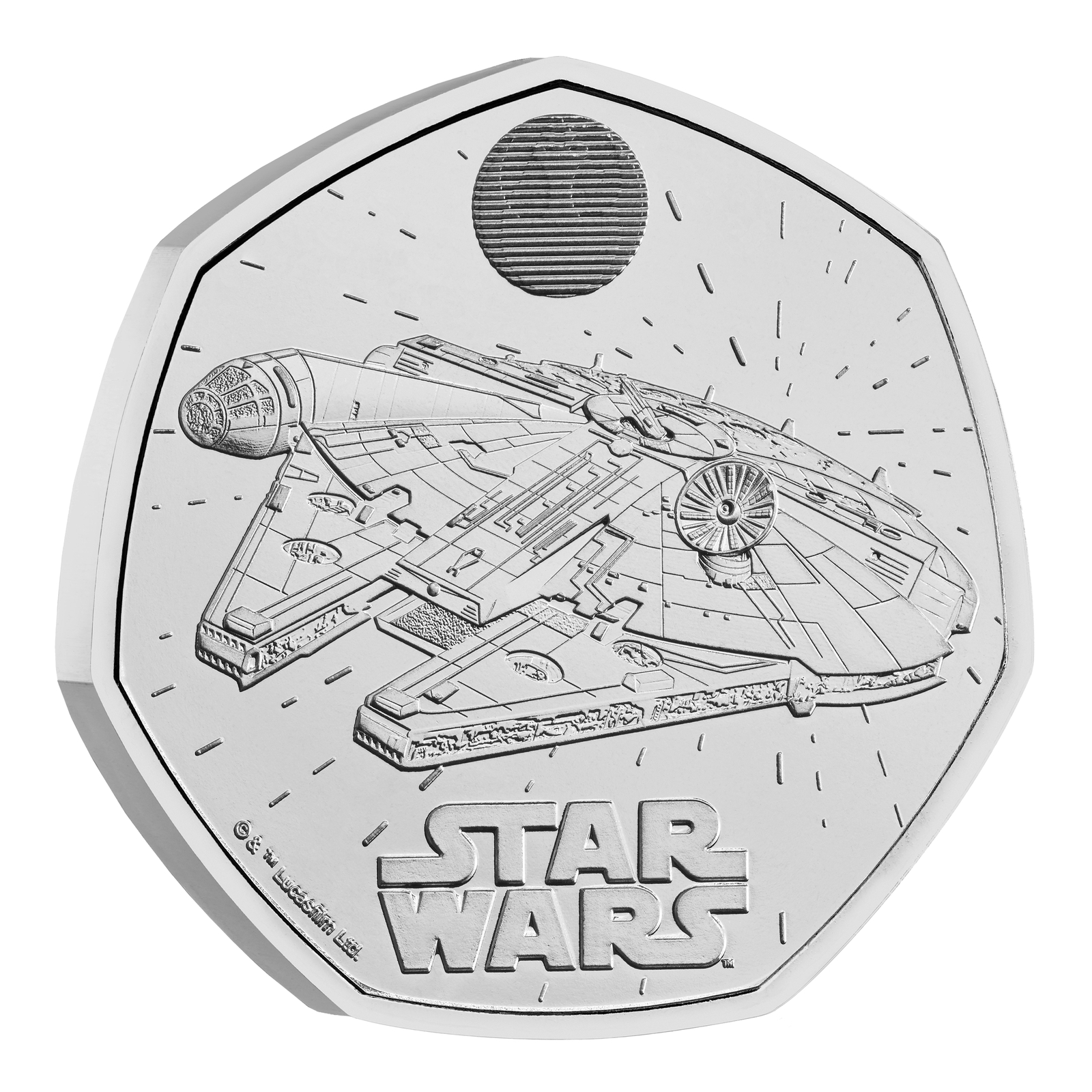 2024 50p Star Wars Millennium Falcon UK Brilliant Uncirculated Coin