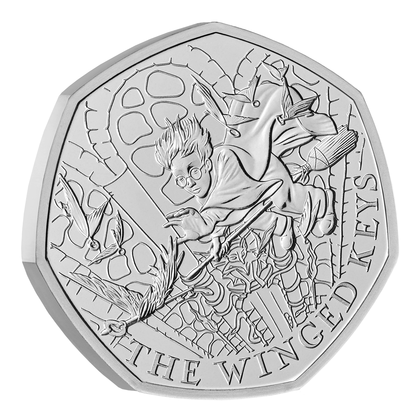 2024 50p Harry Potter - The Winged Keys UK Brilliant Uncirculated Coin