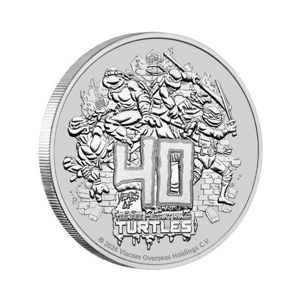 2024 Teenage Mutant Ninja Turtles 40th Anniversary 1oz Silver Coin in Card