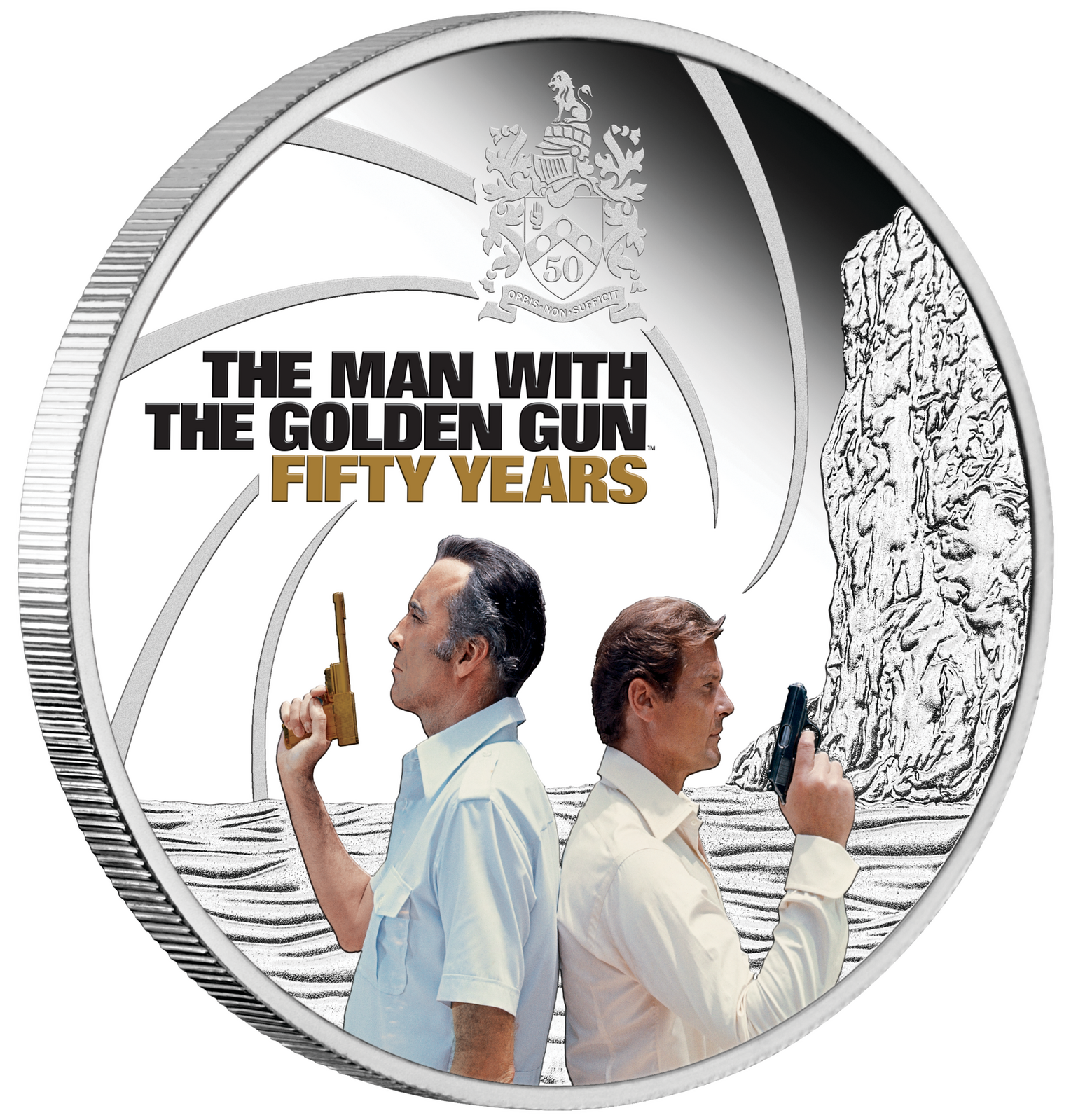 2024 $1 James Bond The Man With The Golden Gun 50th Anniversary 1oz Silver Proof Coin