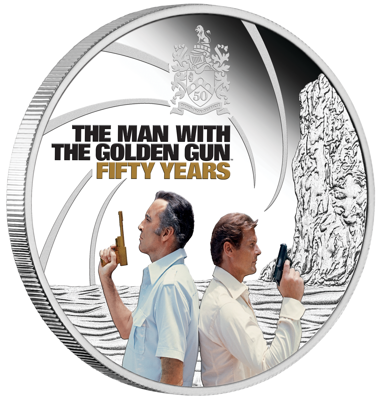 2024 $1 James Bond The Man With The Golden Gun 50th Anniversary 1oz Silver Proof Coin