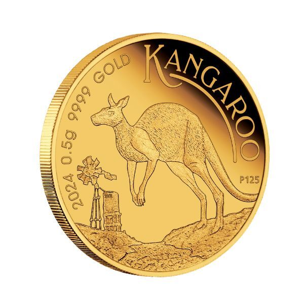 2024 $2 Mini Roo 0.5g Gold Proof Coin in Card