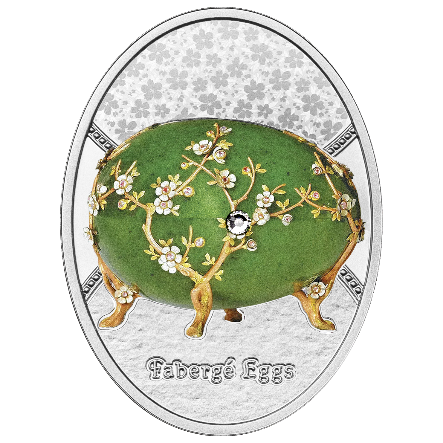 2024 Faberge Egg - The Apple Blossom 17.50g Silver Coin