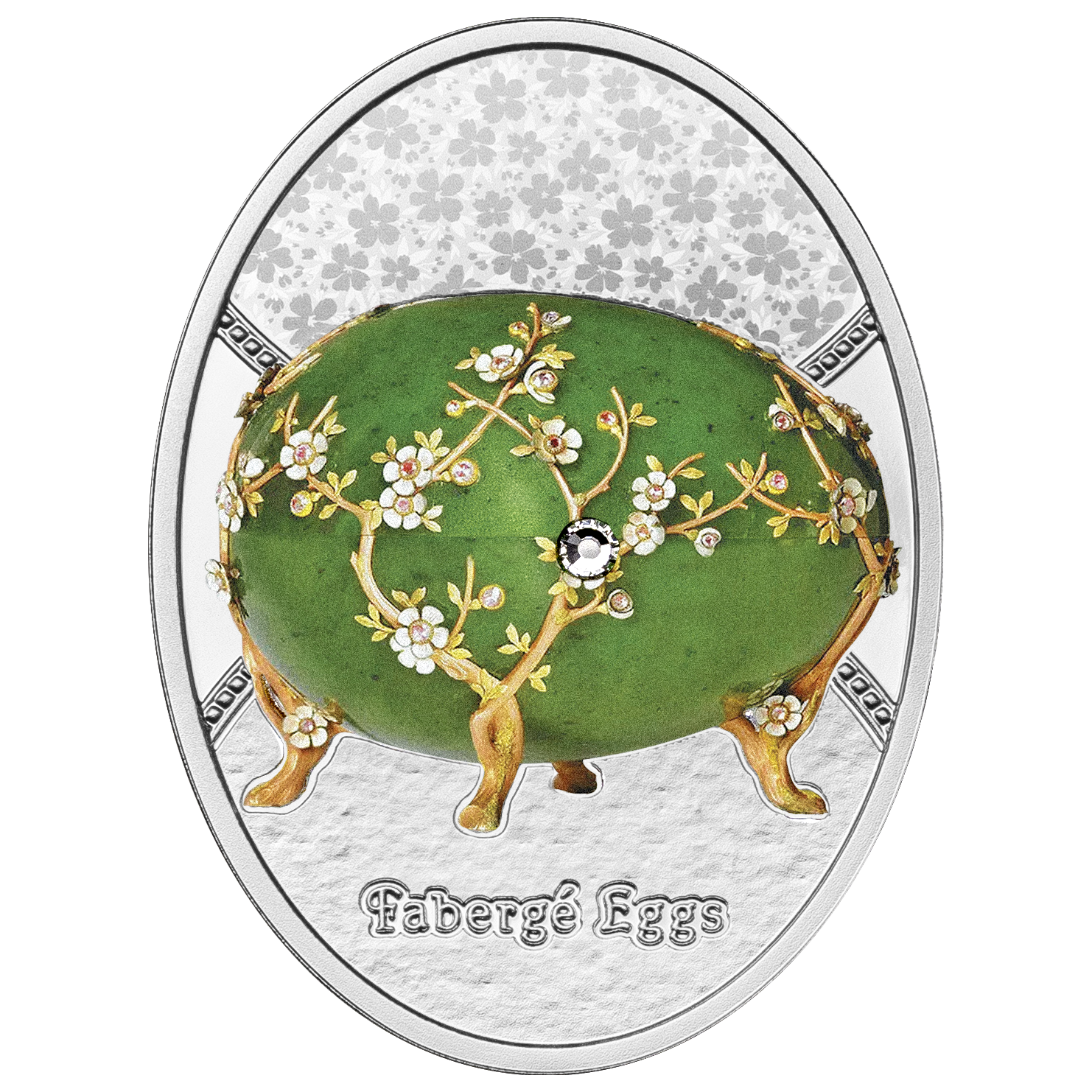 2024 Faberge Egg - The Apple Blossom 17.50g Silver Coin