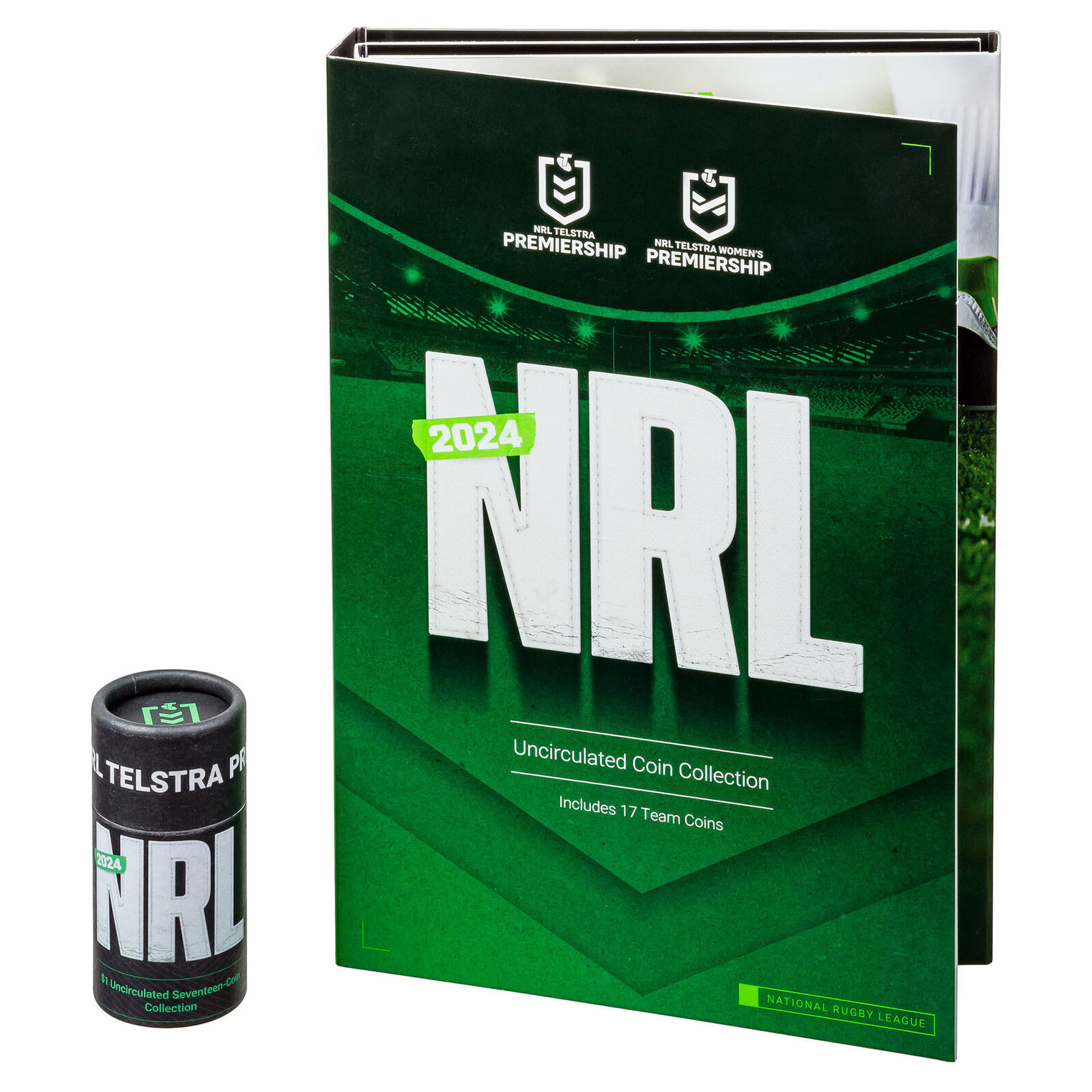 2024 $1 NRL National Rugby League Uncirculated Seventeen-Coin Collection - Folder and Tube