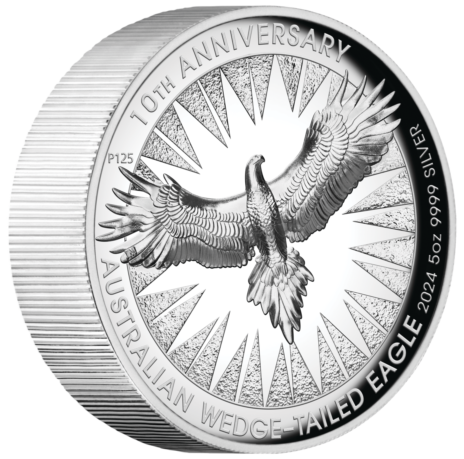 2024 $8 Australian Wedge-Tailed Eagle 10th Anniversary 5oz Silver Proof High Relief Coin