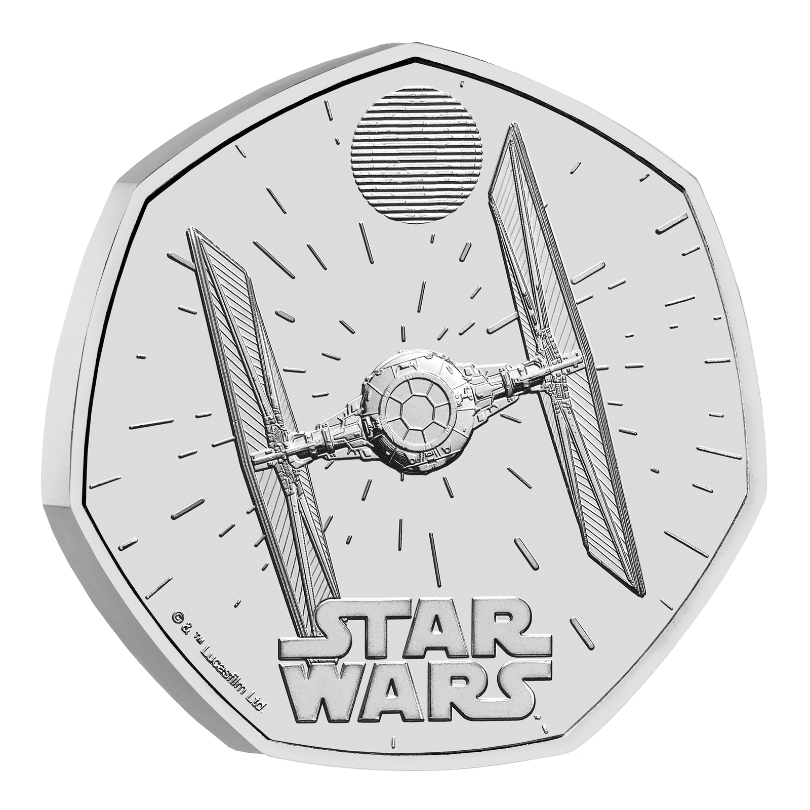2024 50p Star Wars TIE Fighter UK Brilliant Uncirculated Coin