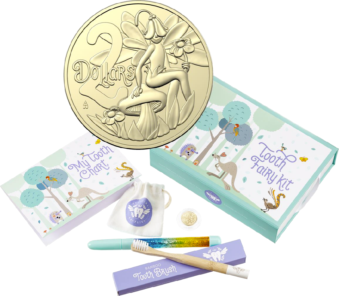 2024 $2 Tooth Fairy Coin in Card + 2023 $2 Tooth Fairy Kit & 2023 $2 Tooth Fairy Coin in Card COMBO