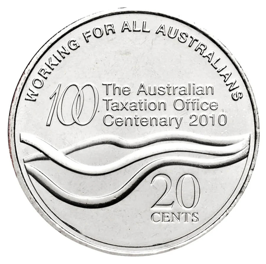 2010 20c Australian Taxation Office Centenary Cu-Ni Coin Pack 