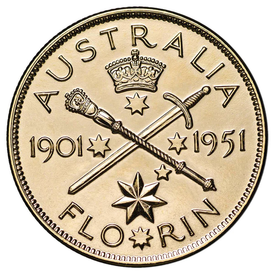 1951 Federation Gold Plated Florin Coin Pack