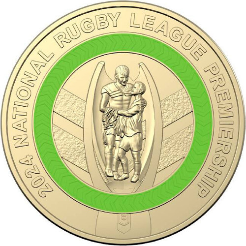 2024 $2 NRL AND NRLW Coloured Uncirculated Pair