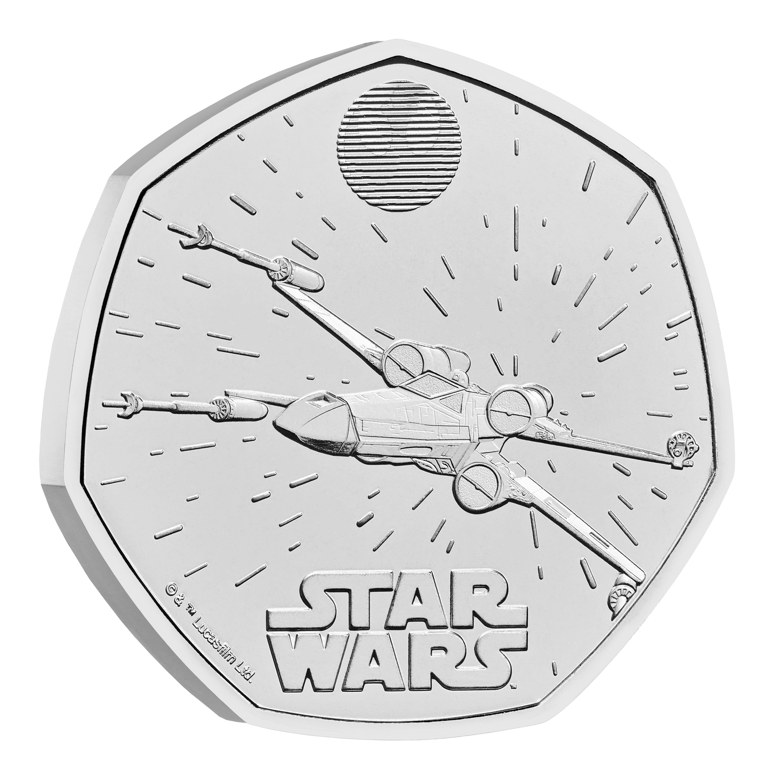  2024 50p Star Wars X-Wing UK Brilliant Uncirculated Coin