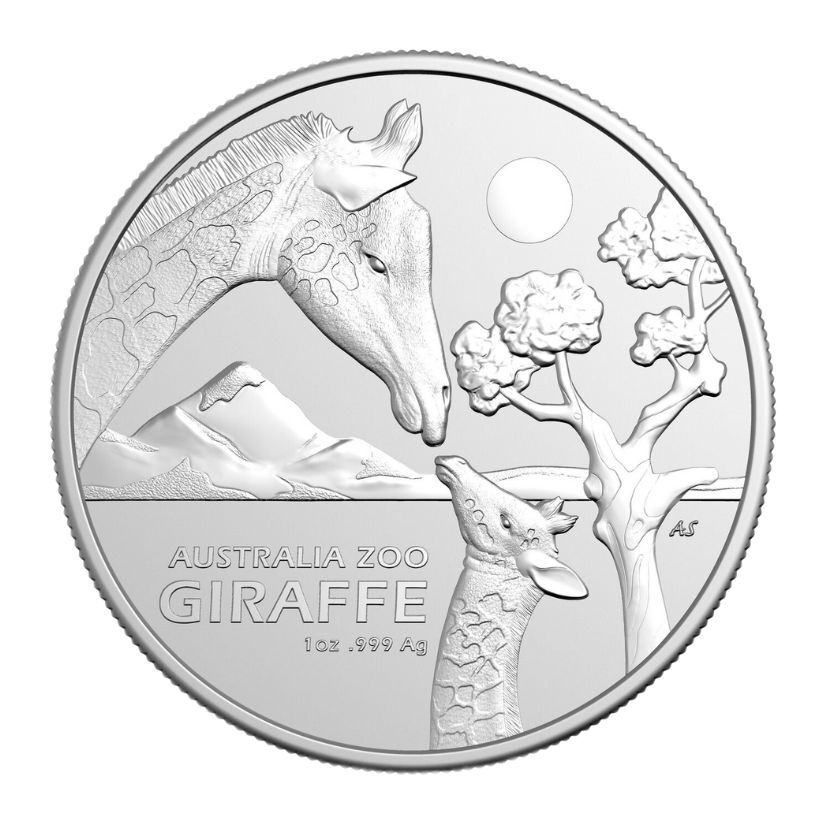 2024 $1 Australia Zoo Series - Giraffe 1oz Fine Silver Bullion Coin