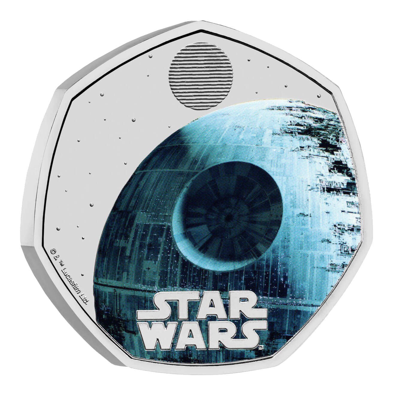 2024 50p Star Wars Death Star UK Coloured BUNC