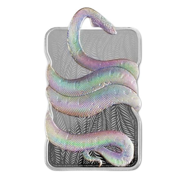 2024 Niue 1 oz Silver Nature's Grip Green Anaconda $2 Bar-Assay
