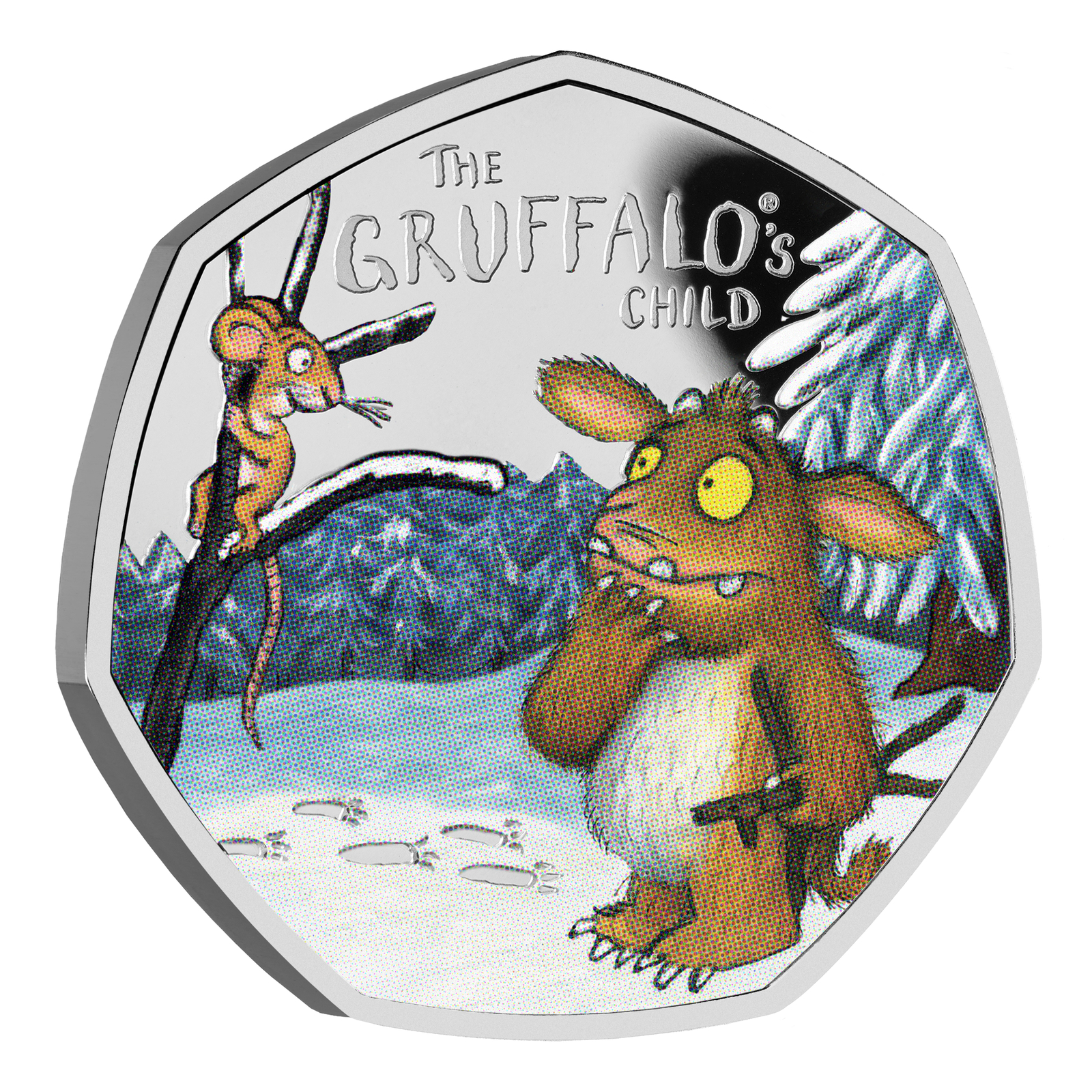 2024 The Gruffalo's Child UK 50p Silver Proof Colour Coin