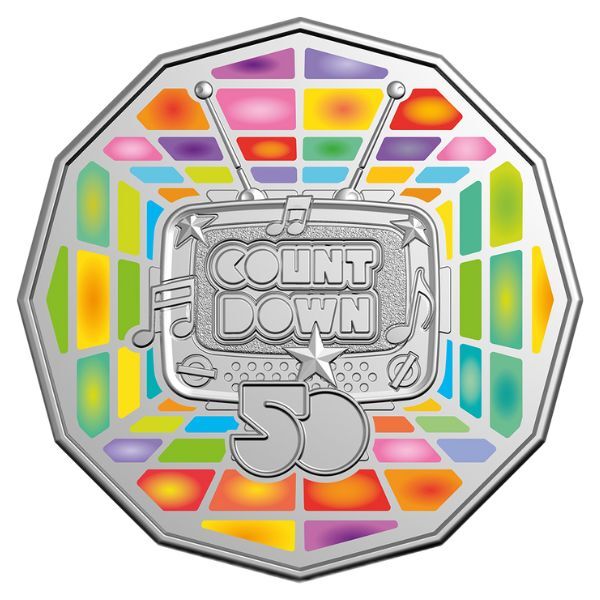2024 50c 50th Anniversary of Countdown Coloured UNC