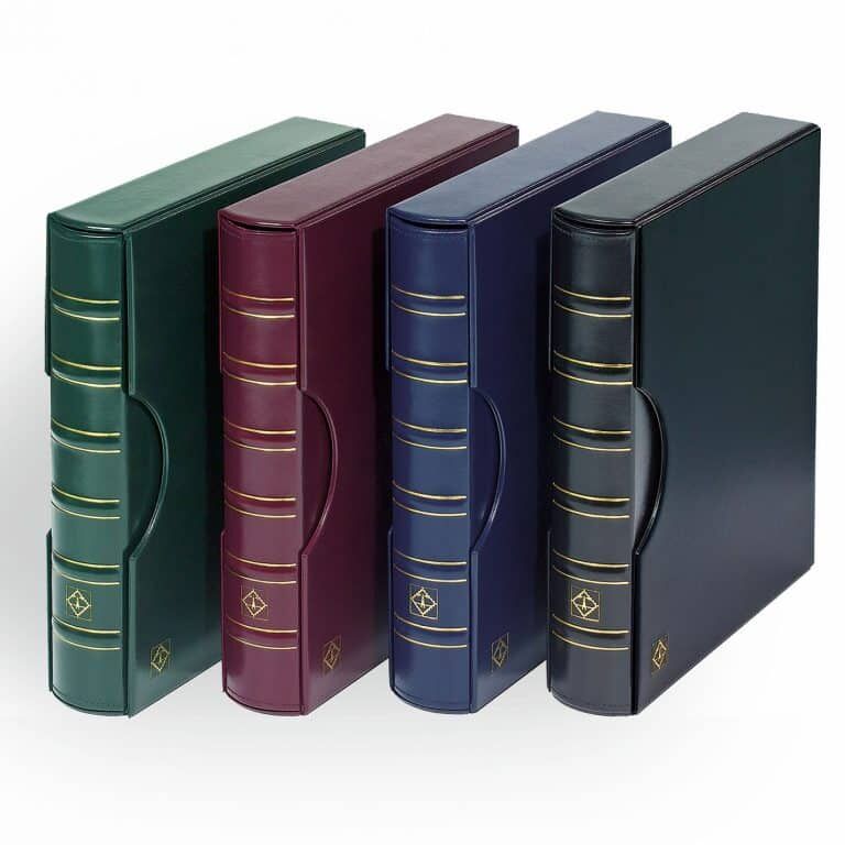 Ringbinder GRANDE, SIGNUM Classic Design with labelling fields, includes slipcase, red