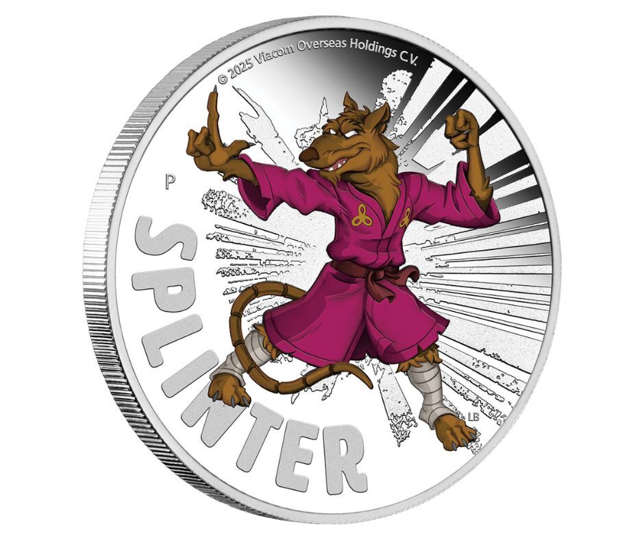 2025 Teenage Mutant Ninja Turtles - Splinter 1 Oz Silver Coloured Coin