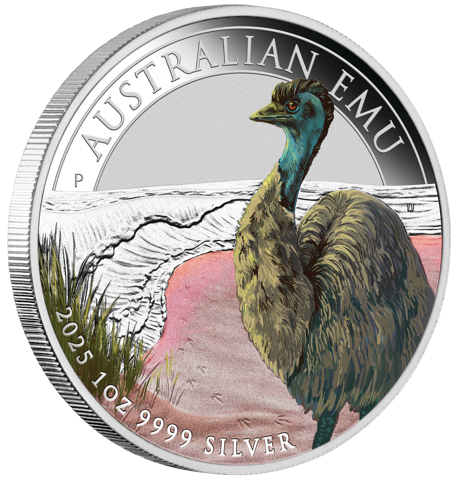 2025 Australian Emu 1 Oz Silver Coloured Coin