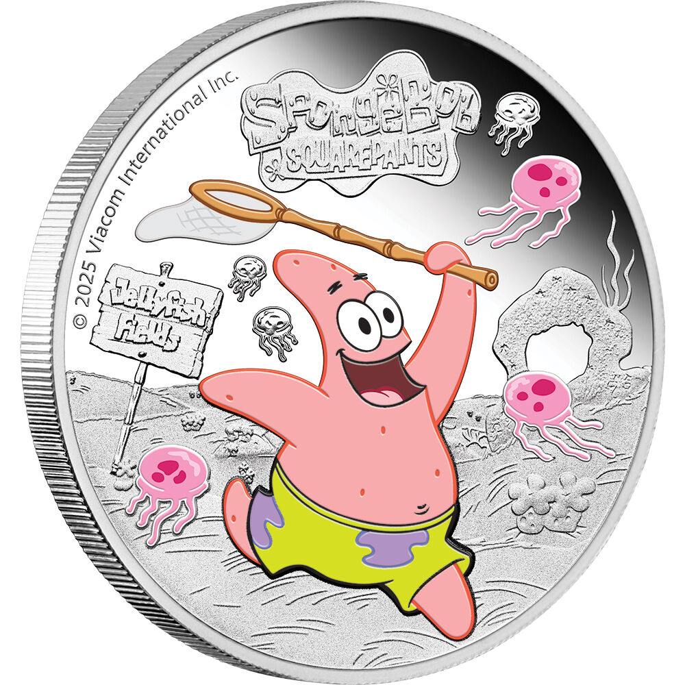 2025 $1 SpongeBob SquarePants - Patrick Star 1oz Silver Proof Coloured Coin