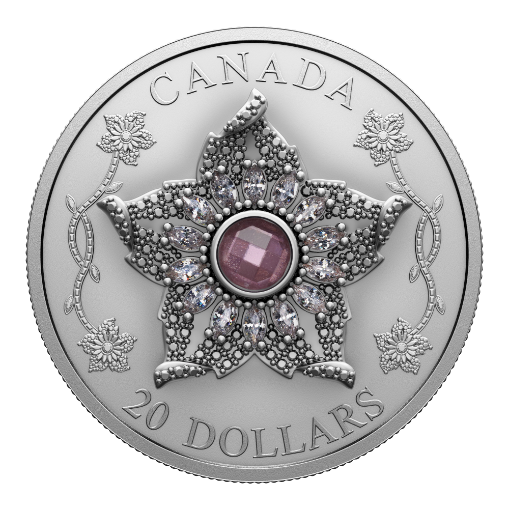 2025 $20 Williamson Diamond Brooch 1 Oz Fine Silver Coin