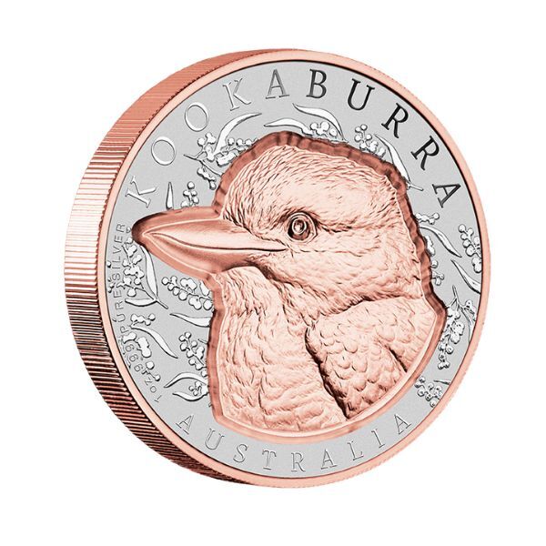 2025 Kookaburra - Native Impressions 1 Oz Silver Super Incused Rose Gold Coin