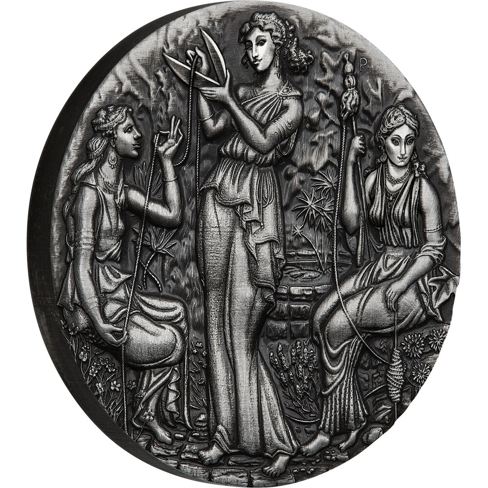 2025 Fate - The Morai 2oz Silver Antiqued High Relief Coin