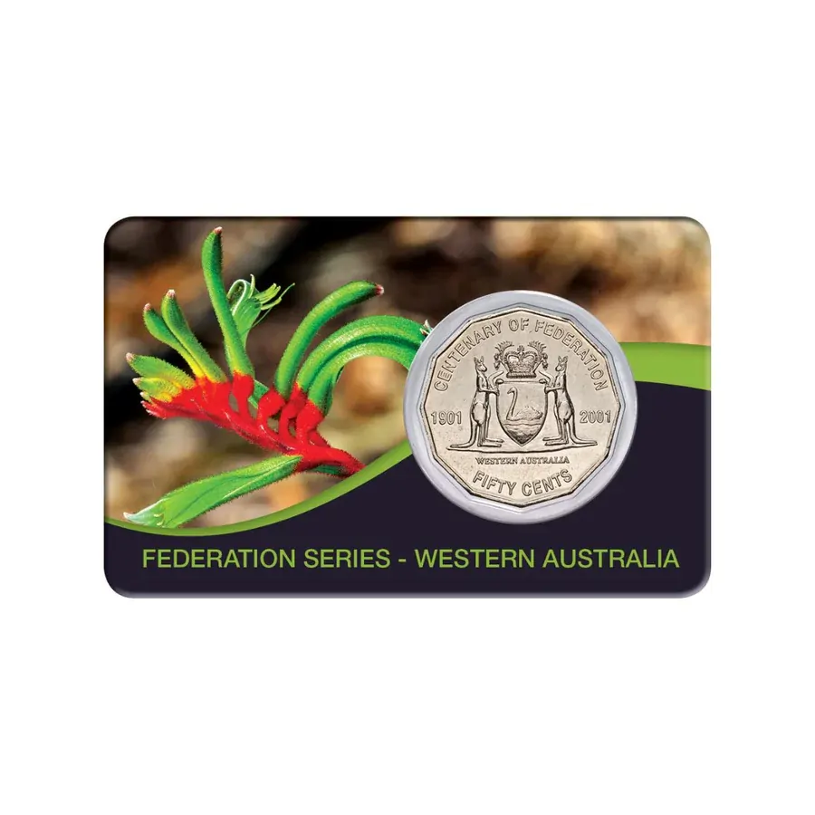 2001 50c Western Australia - Australia Centenary of Federation Coin Pack 