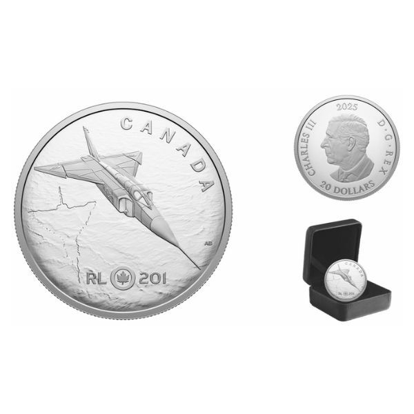  2025 $20 Avro Arrow 31.39g Fine Silver Coin