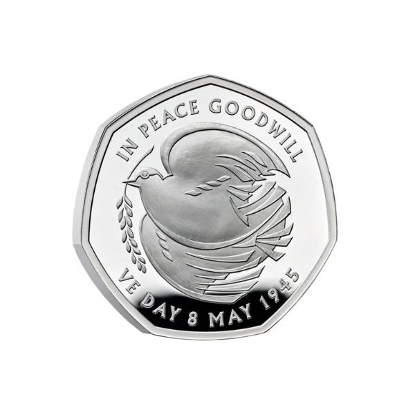 2025 50p Victory In Europe (VE Day) 80th Anniversary UK Silver Proof Coin