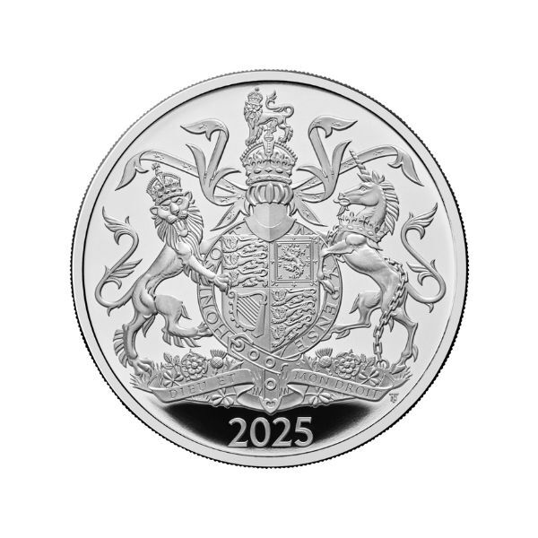 2025 £5 The Royal Arms of His Majesty King Charles III UK - Silver Proof Coin