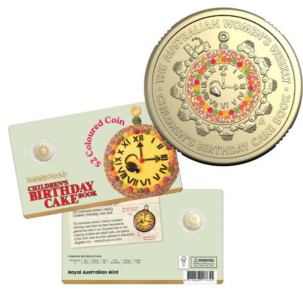 2025 Australian Women's Weekly Children's Birthday Cake Twelve Coin Premium Recipe Box Collection
