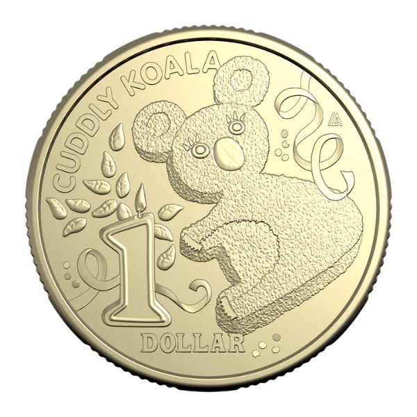 2025 $1 Cuddly Koala Australian Women's Weekly Birthday Cake Uncirculated Coin in Card