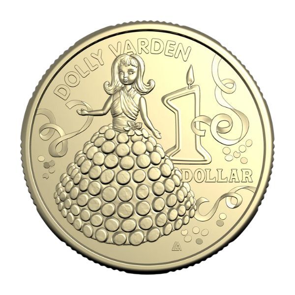 2025 $1 Dolly Varden  Australian Women's Weekly Birthday Cake Uncirculated Coin in Card