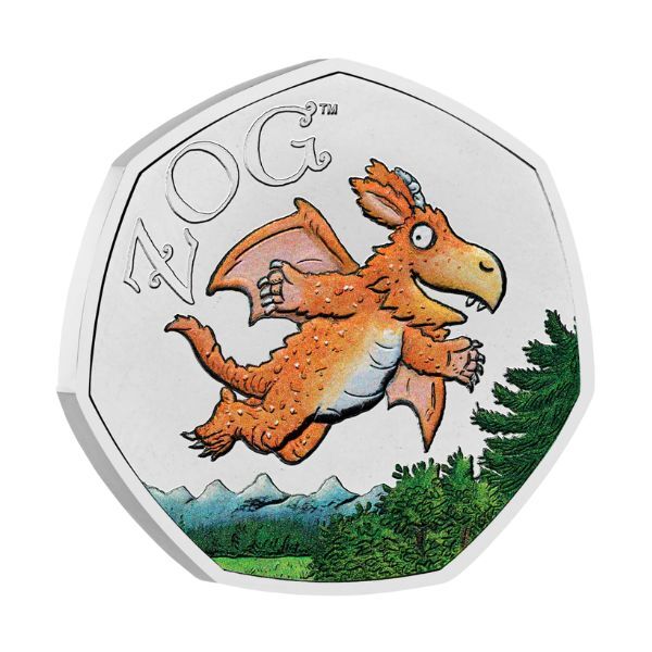 2025 50p Zog Coloured  Brilliant Uncirculated Coin