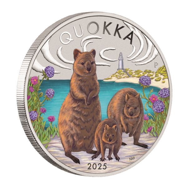2025 Australian Quokka 1oz Silver Coloured Coin