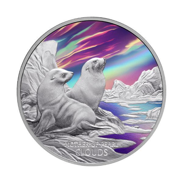 2025 $1 Mother Of Pearl Clouds 1oz Silver Proof Coin