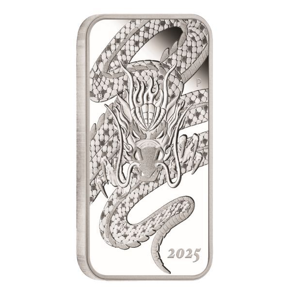  2025 Dragon 1oz Silver Proof Rectangular Coin