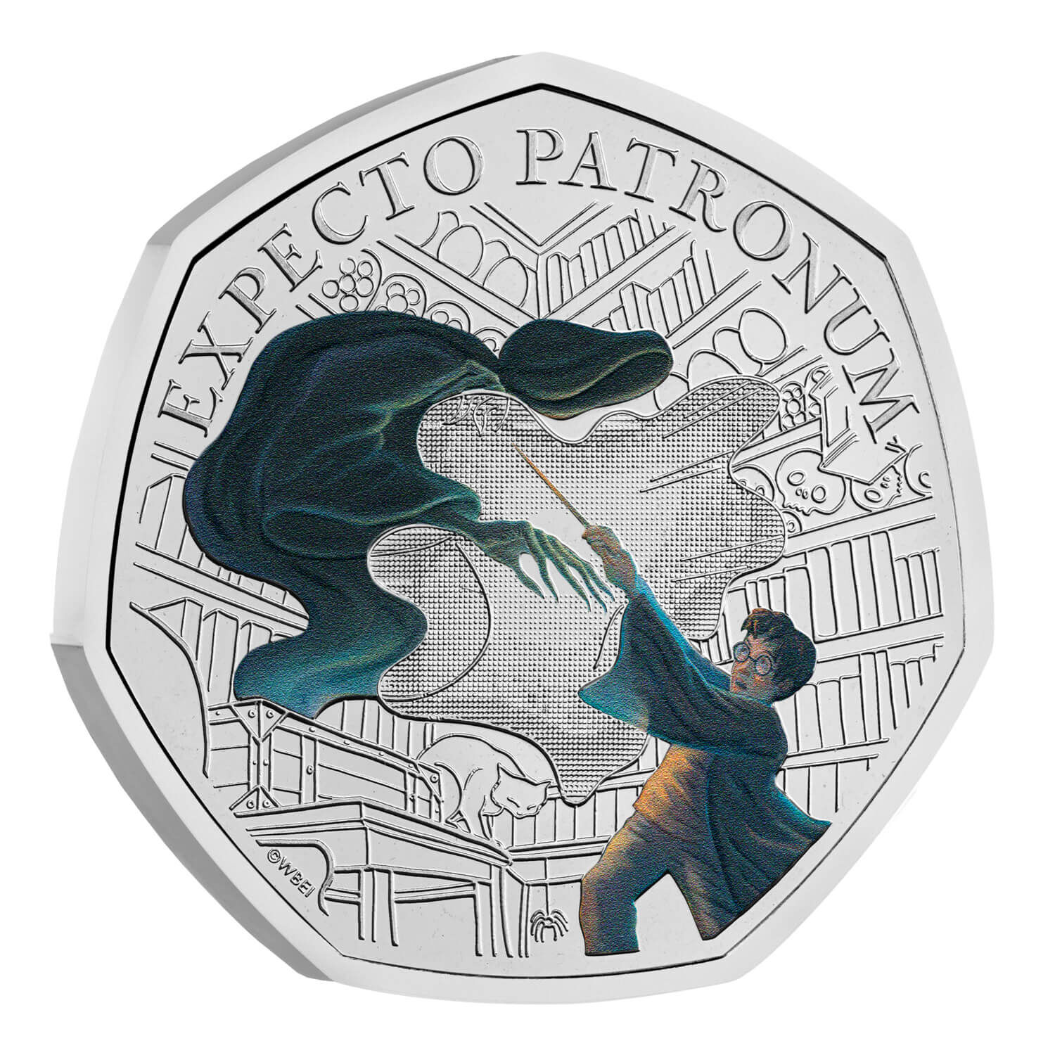 2025 50p Harry Potter - The Patronus Coloured Brilliant Uncirculated Coin