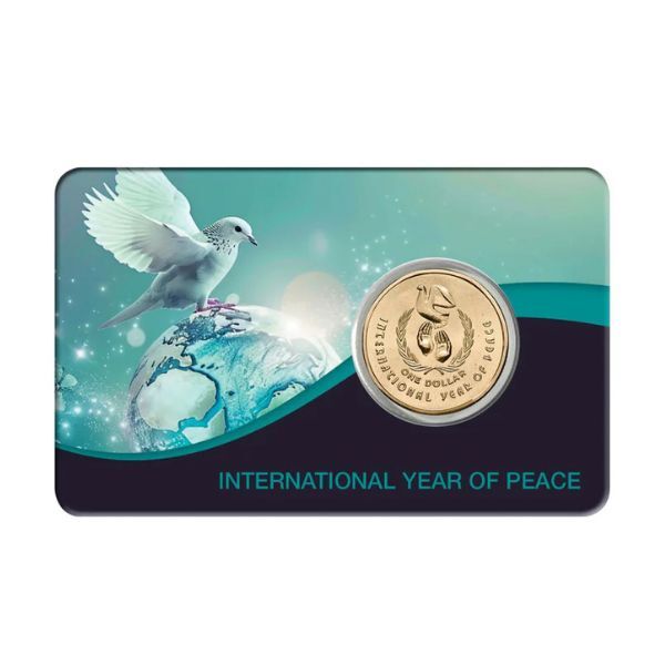 1986 $1 Australia International Year of Peace  Aluminium-Bronze  Uncirculated Coin Pack