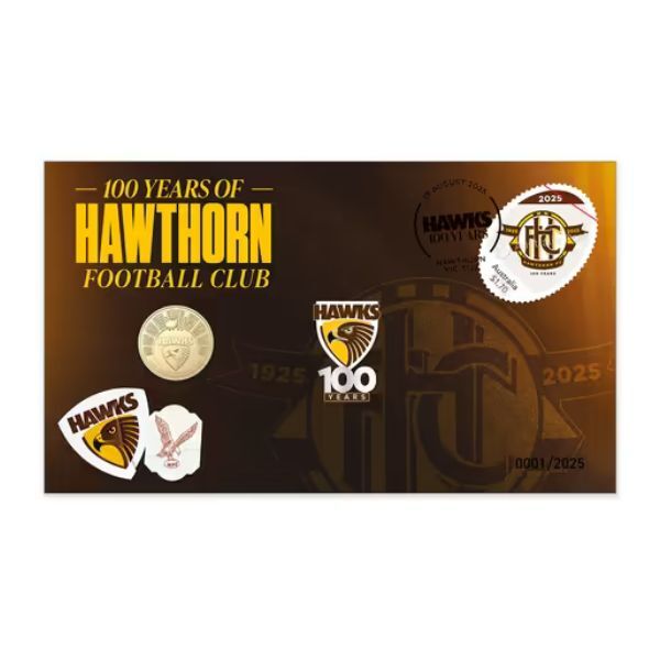2025 $1 100 Years of Hawthorn Football Club Pin PNC