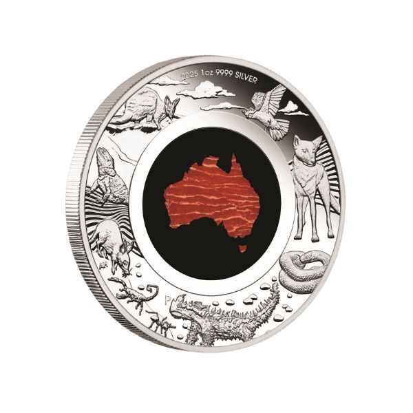 2025 $1 Great Southern Land Snakeskin Jasper 1oz Silver Proof Coin 