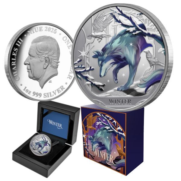 2025 $1 Winter, Summer, Spring and Autumn Seasons 1 Oz Silver Proof Coin Combo