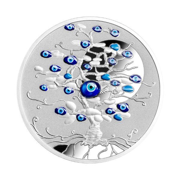 2025 $1 Tree of Luck Nazar Eye 1 Oz Silver Proof Coin