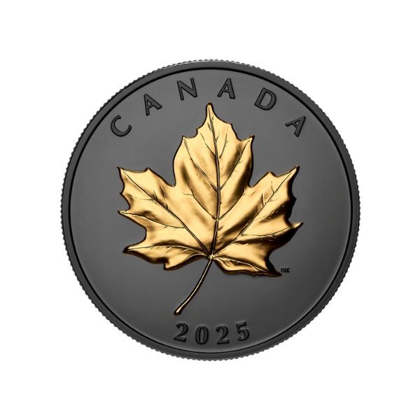 2025 $20 Gold Gilded Elegant Maple - 1.1 Oz Fine Silver Coin